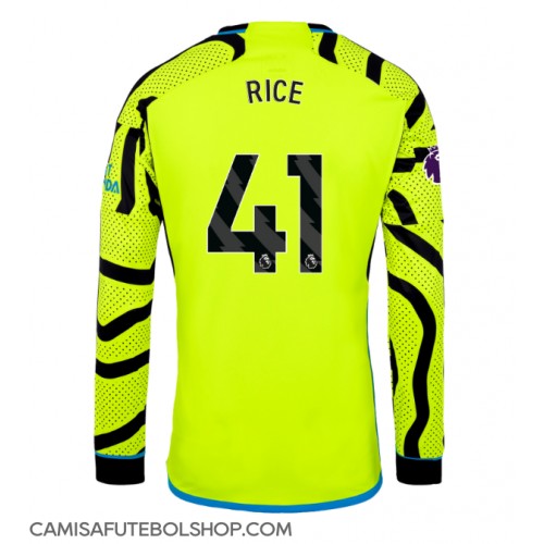 Camisa de time de futebol Arsenal Declan Rice #41 Replicas 2º Equipamento 2023-24 Manga Comprida